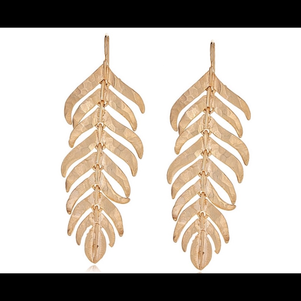 KENNETH JAY LANE FEATHER EARRINGS
